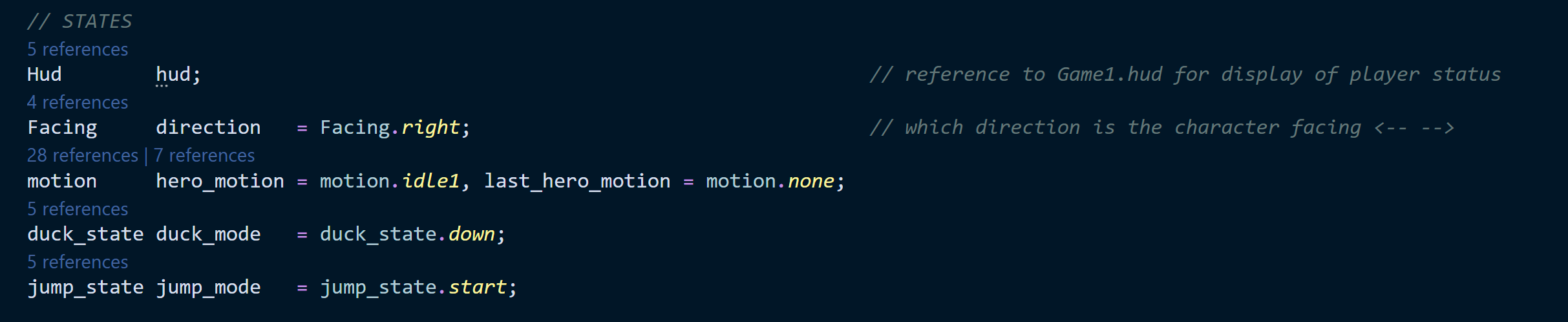 Physics Constants and Movement Parameters