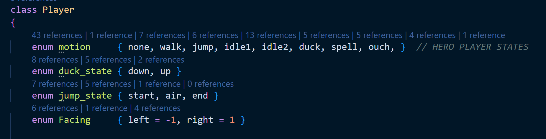 Player State Management Enums