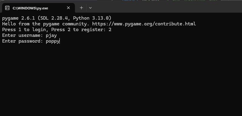 Terminal Login Interface