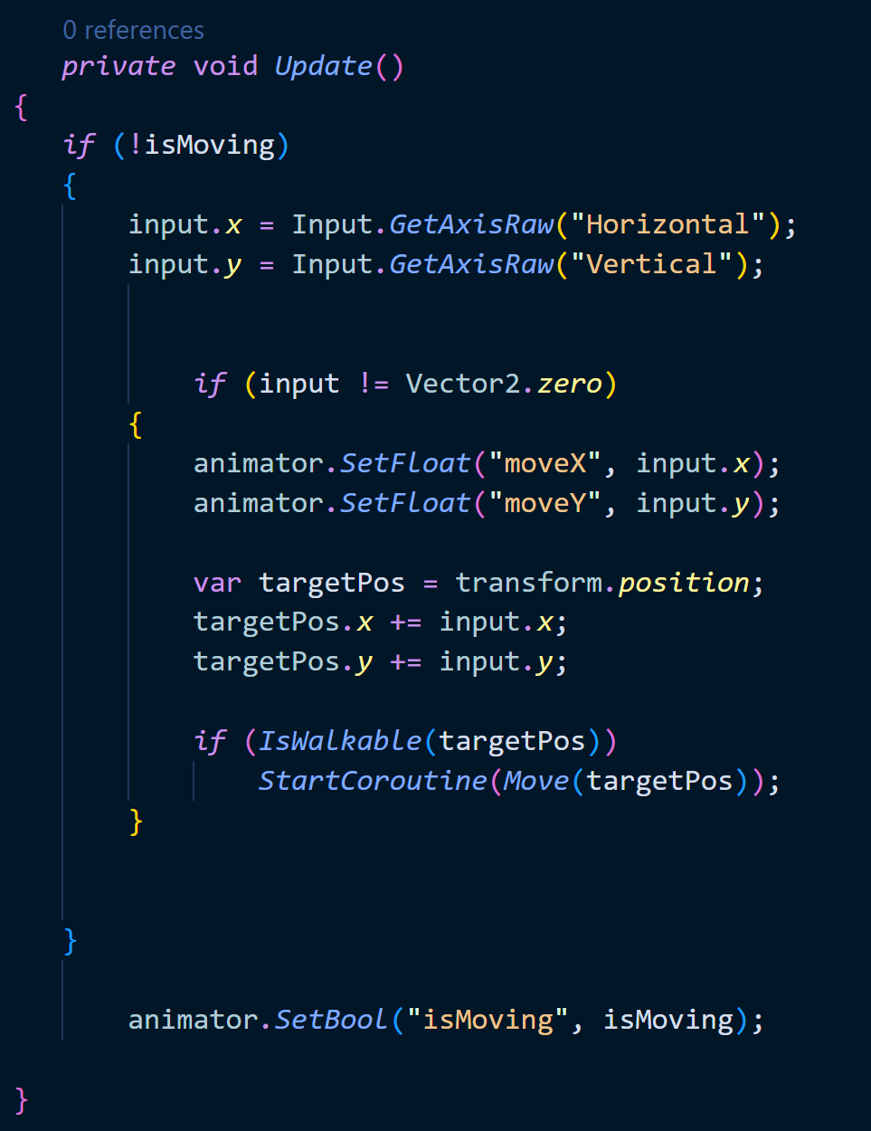 Player Input System C# Script